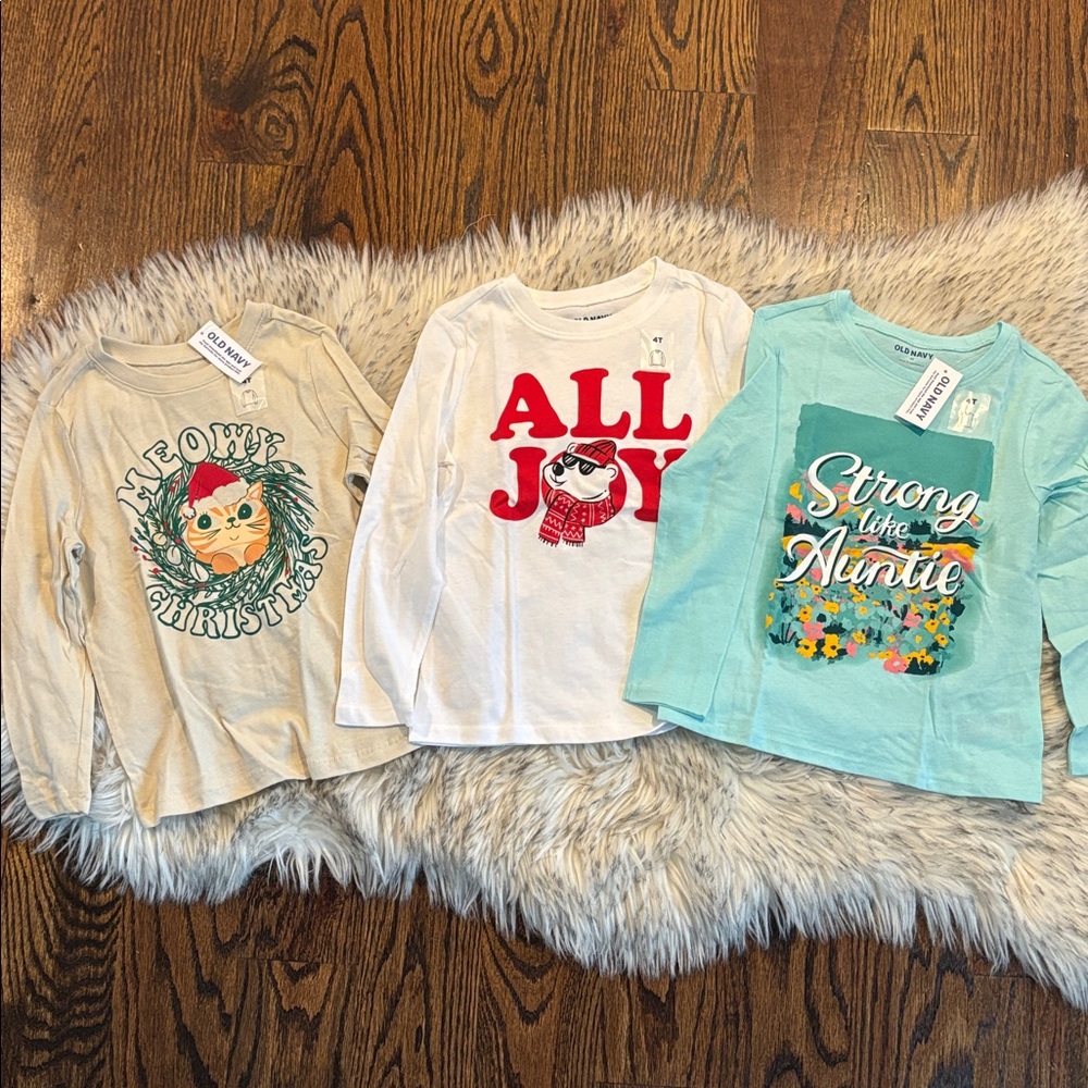 4T NWT 10 Toddler Girl Short & Long Shirt Bundle - Picture 5 of 6